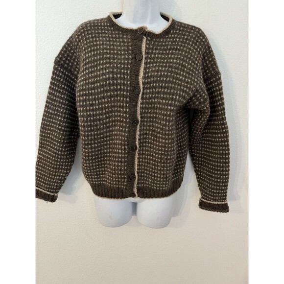 Woolrich Brown and Cream Women's Cardigan Sweater - Picture 1 of 8